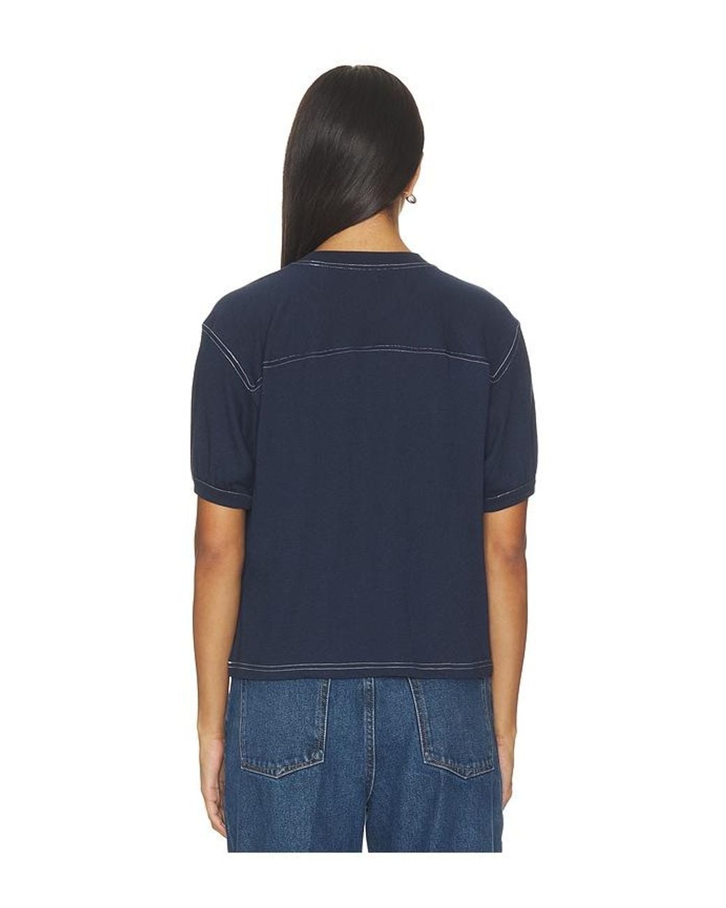 GOOD AMERICAN Blue The Gym Tee
