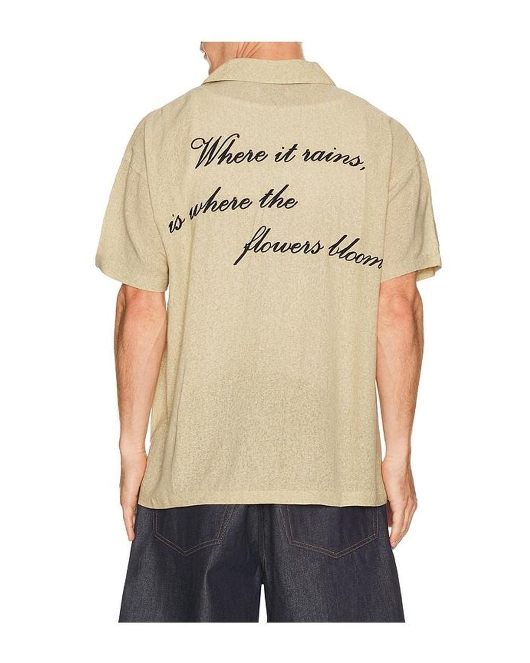 Ryoko Rain Brown Dear Ryoko Linen Button Up Shirt for men