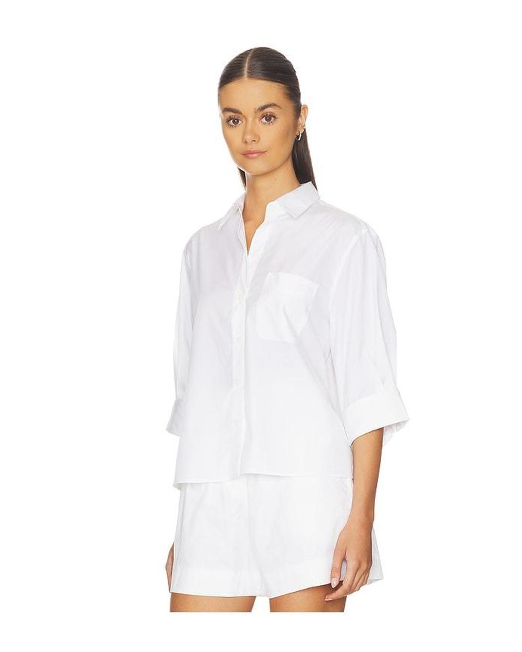 Rag & Bone White Lucia Poplin Shirt
