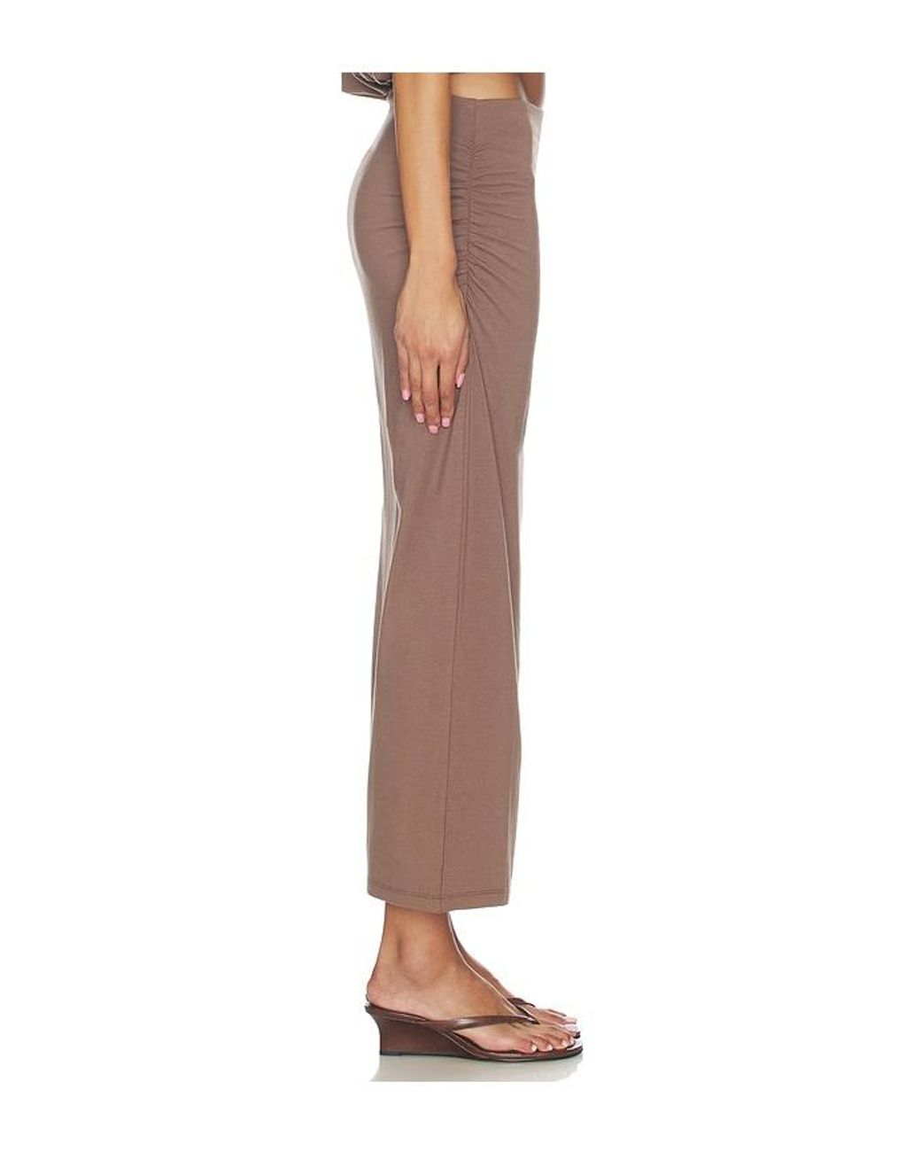 LNA Brown Calvin Skirt