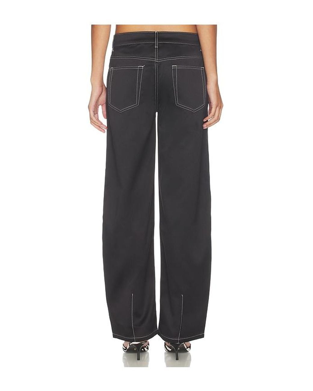 Lioness Black Serenity Satin Pant