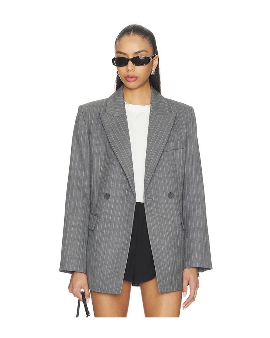 Anine Bing Gray Tiphaine Blazer