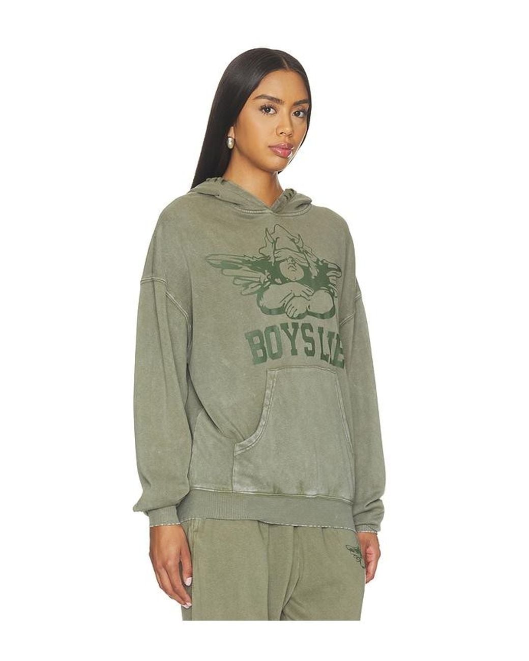 Boys Lie Green Old School Racer Hoodie