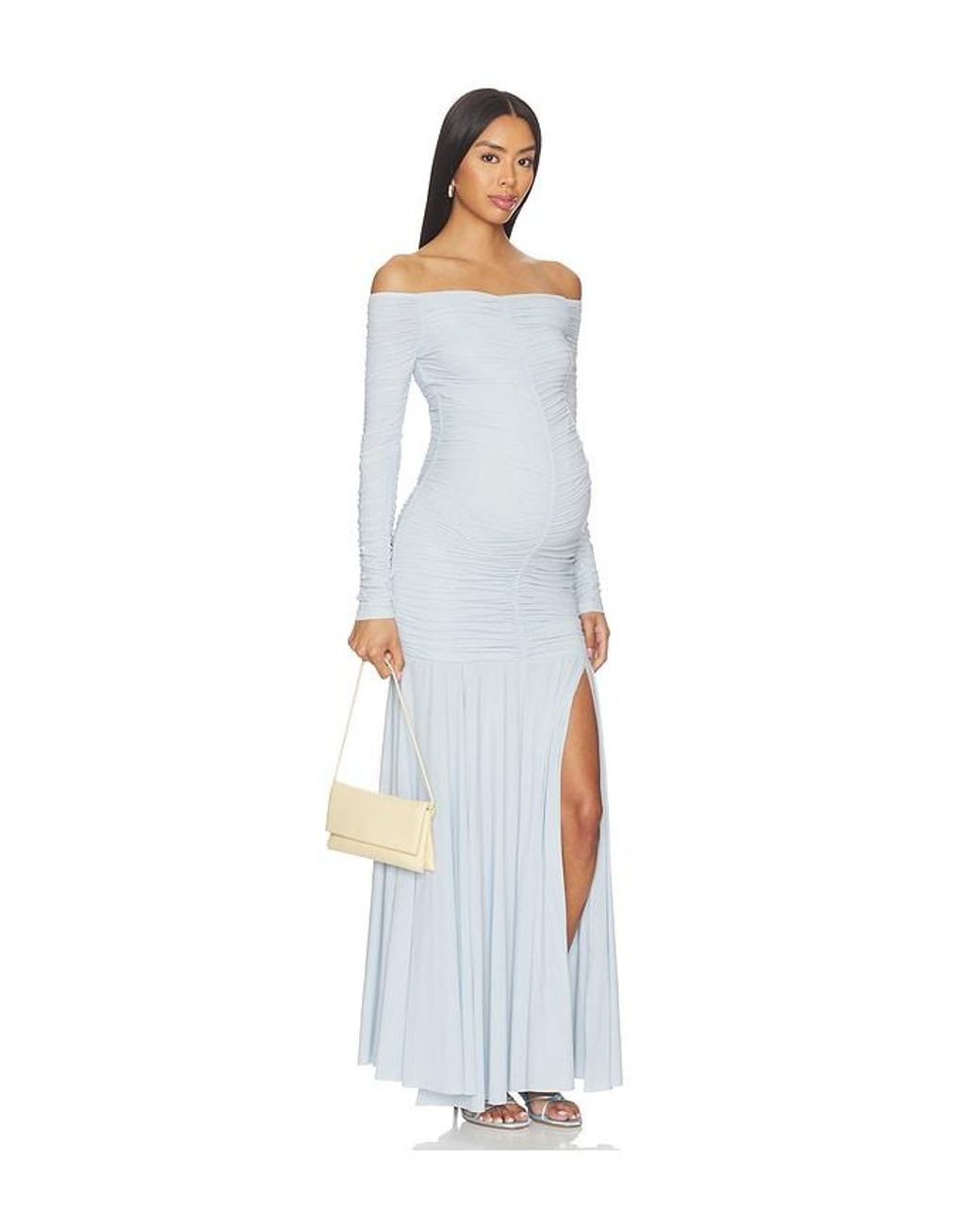 BUMPSUIT White Airbrush Off The Shoulder Dress