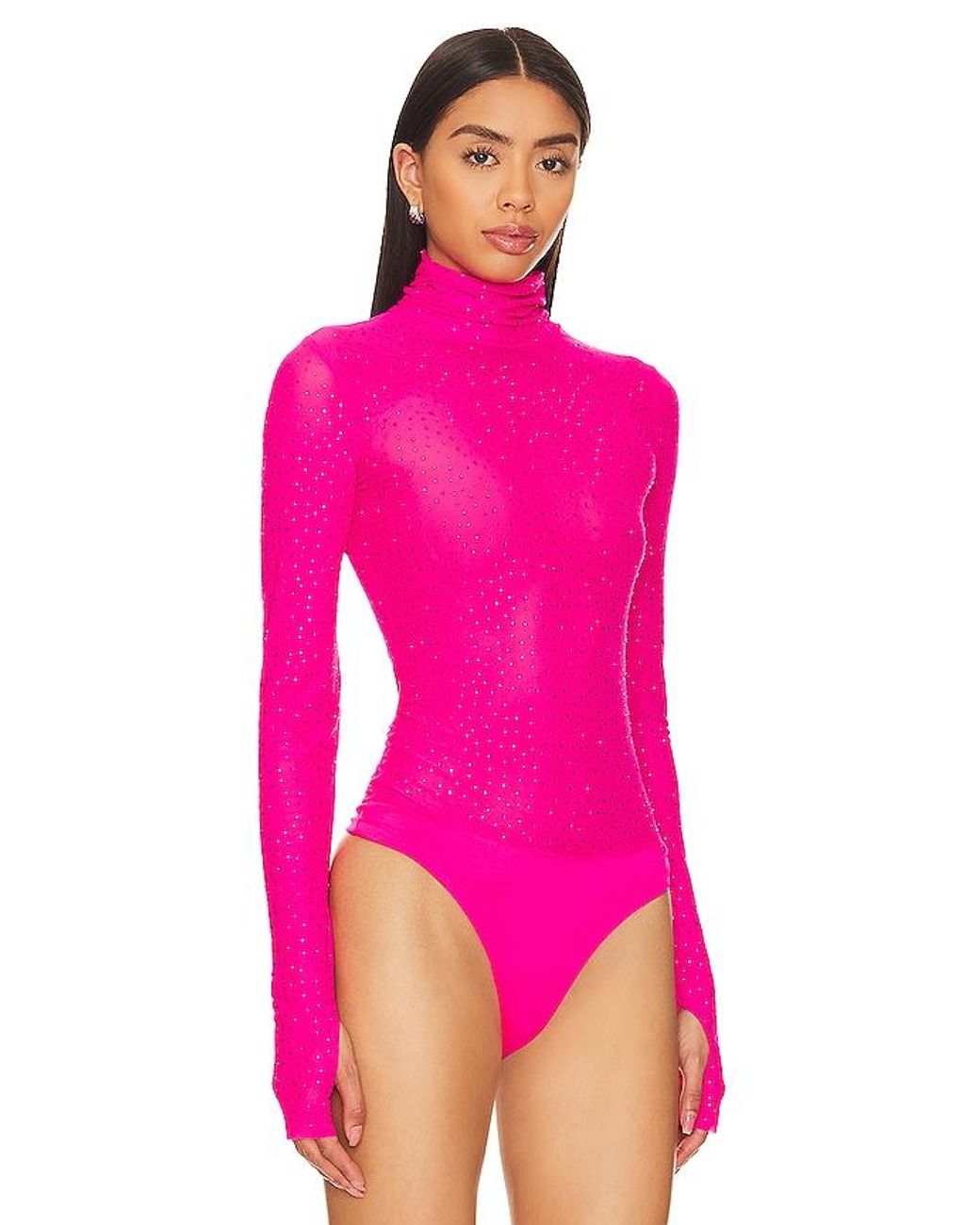 Milo Rhinestone Bodysuit AFRM en coloris Pink