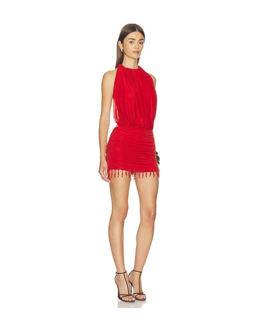 Mirror Palais Red La Piscine Mini Dress
