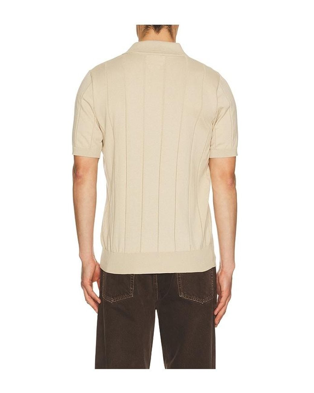 Far Afield Natural Jacobs Knitted Polo for men