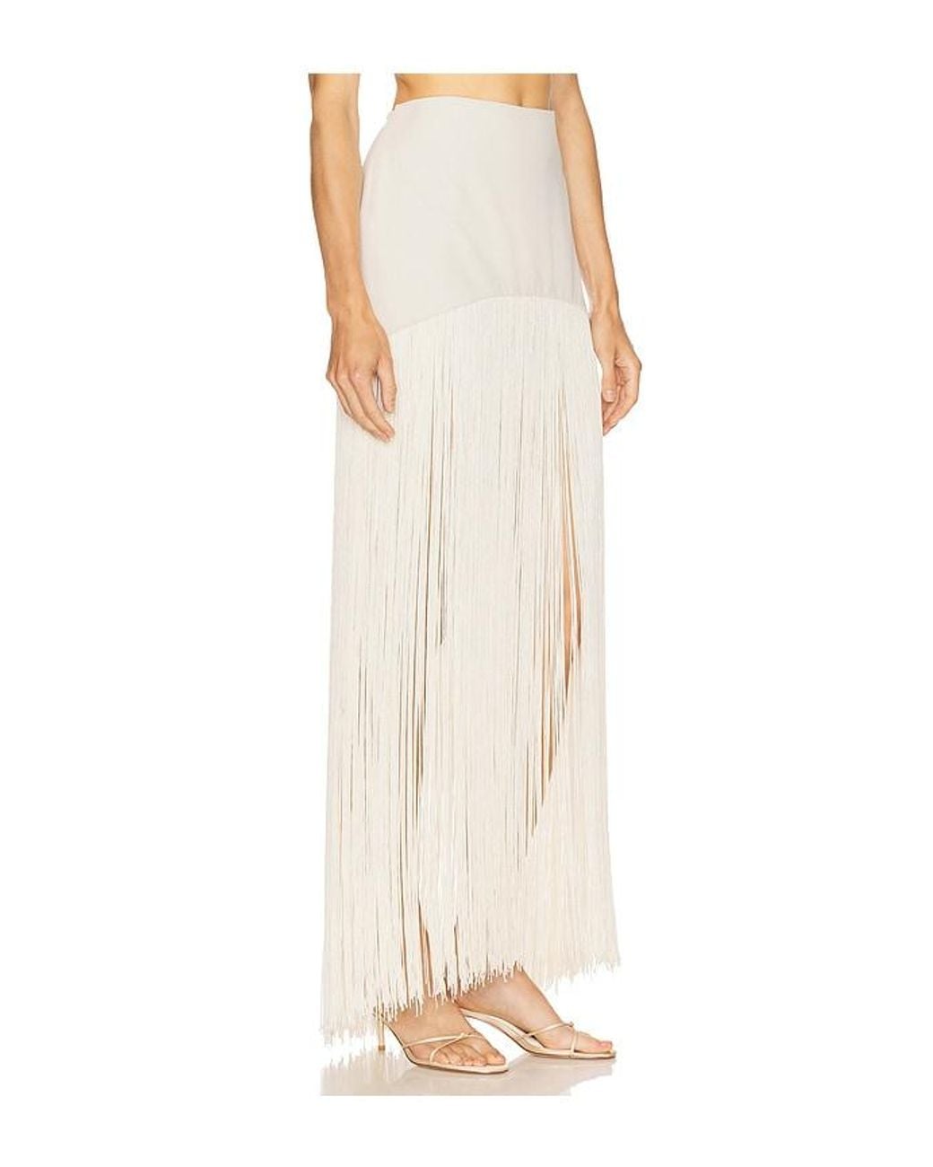 Camila Coelho White Goldie Maxi Skirt