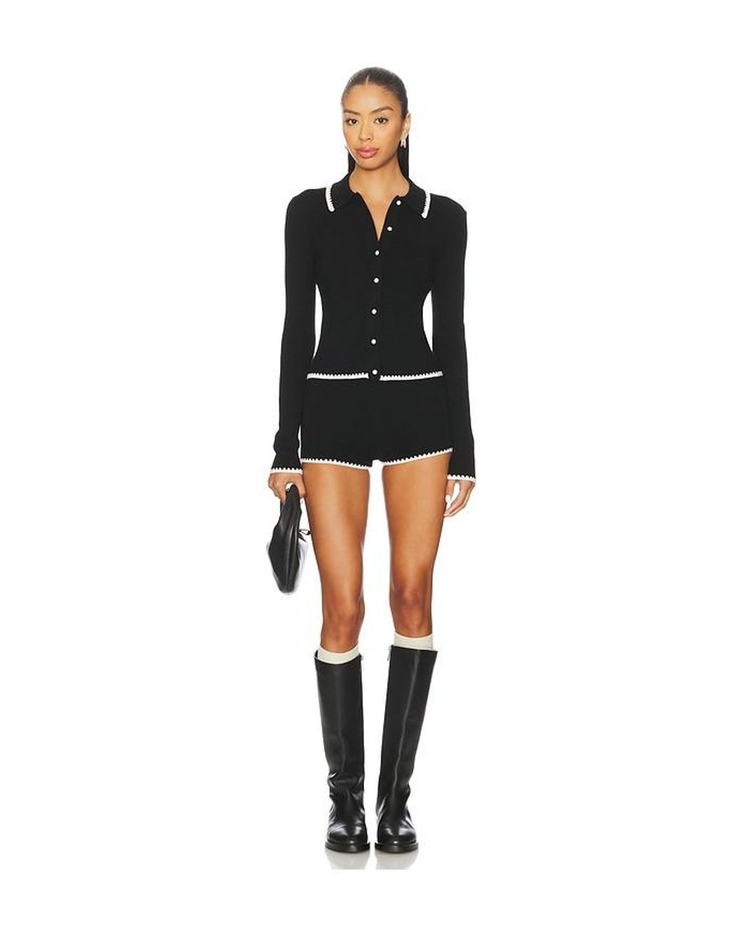 Lovers + Friends Black Lillie Knit Short