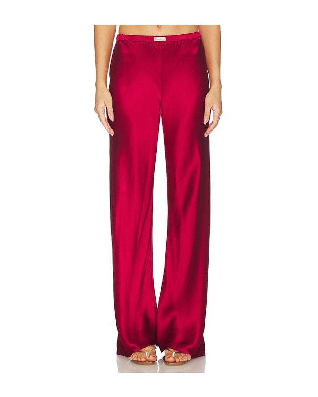 Comme Si Red The Silk Bias Pant