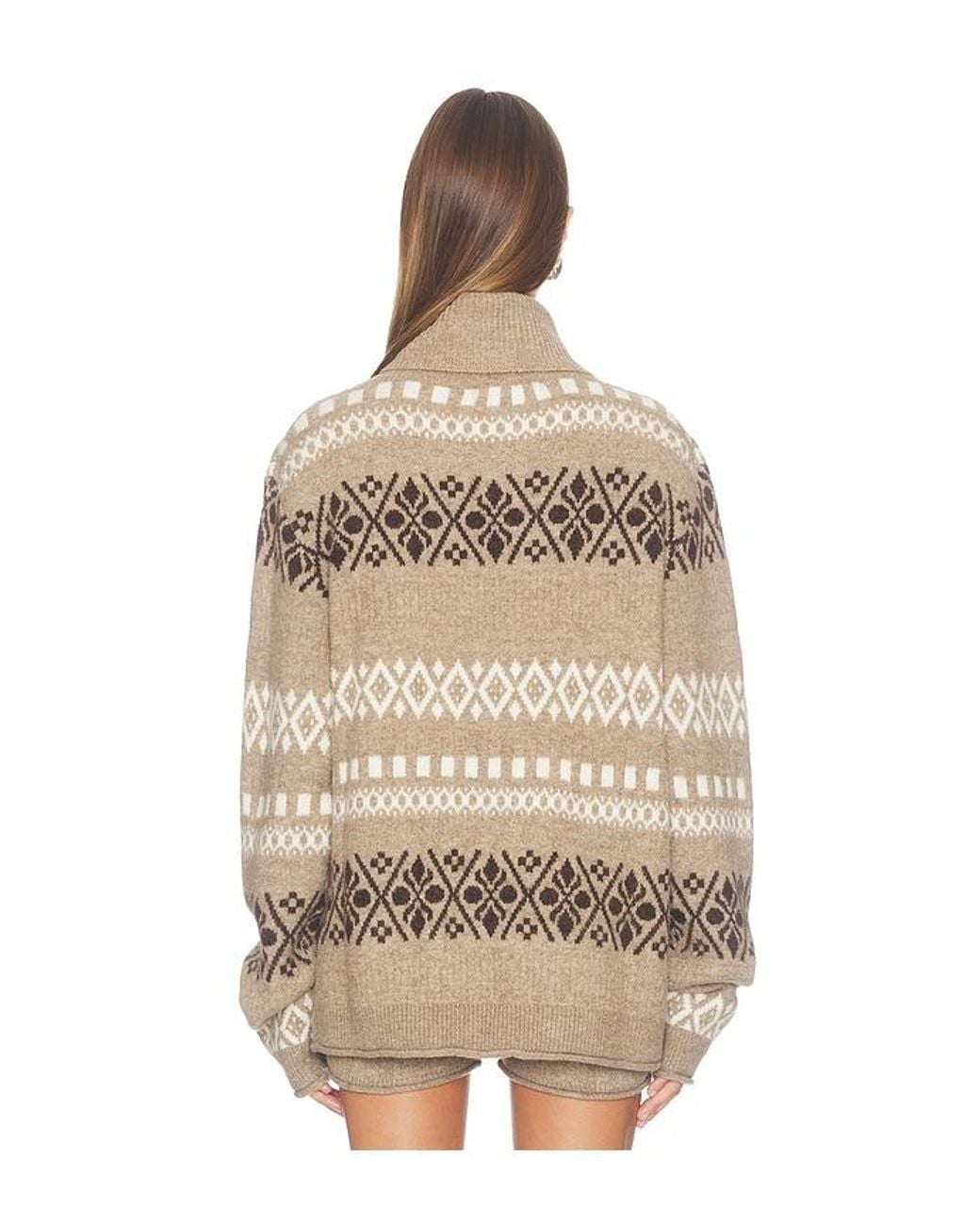 MORE TO COME Natural Kelsey Fairisle Sweater