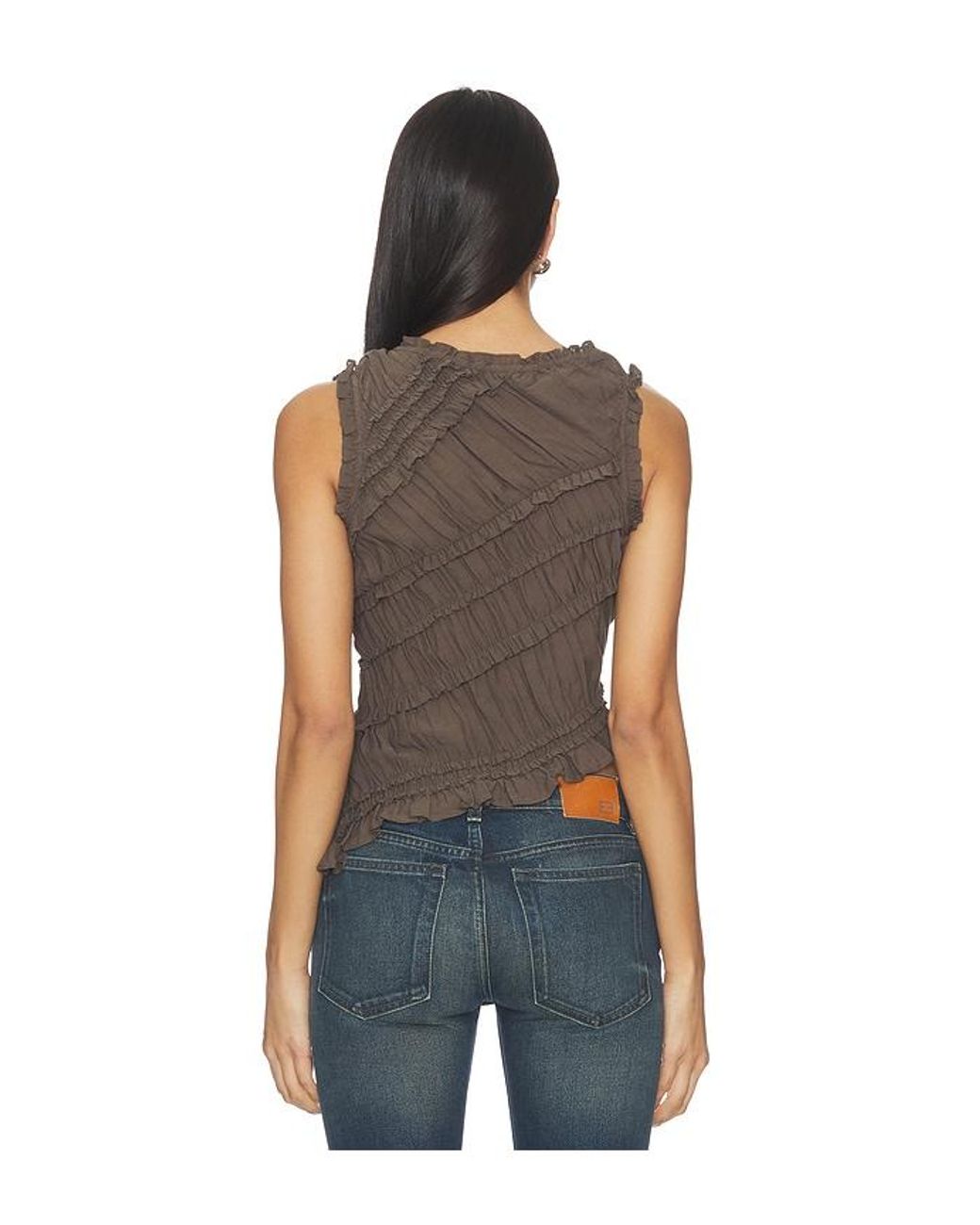Free People Blue Sands Smocked Top