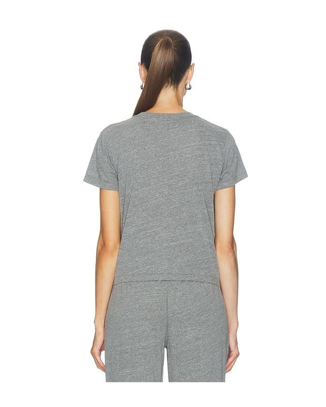 ÉTERNE Gray Tri-Blend Jersey Short Sleeve Boxy Tee