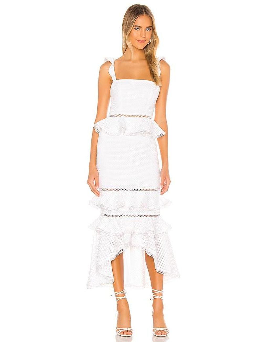 Nbd White Haze Midi Dress