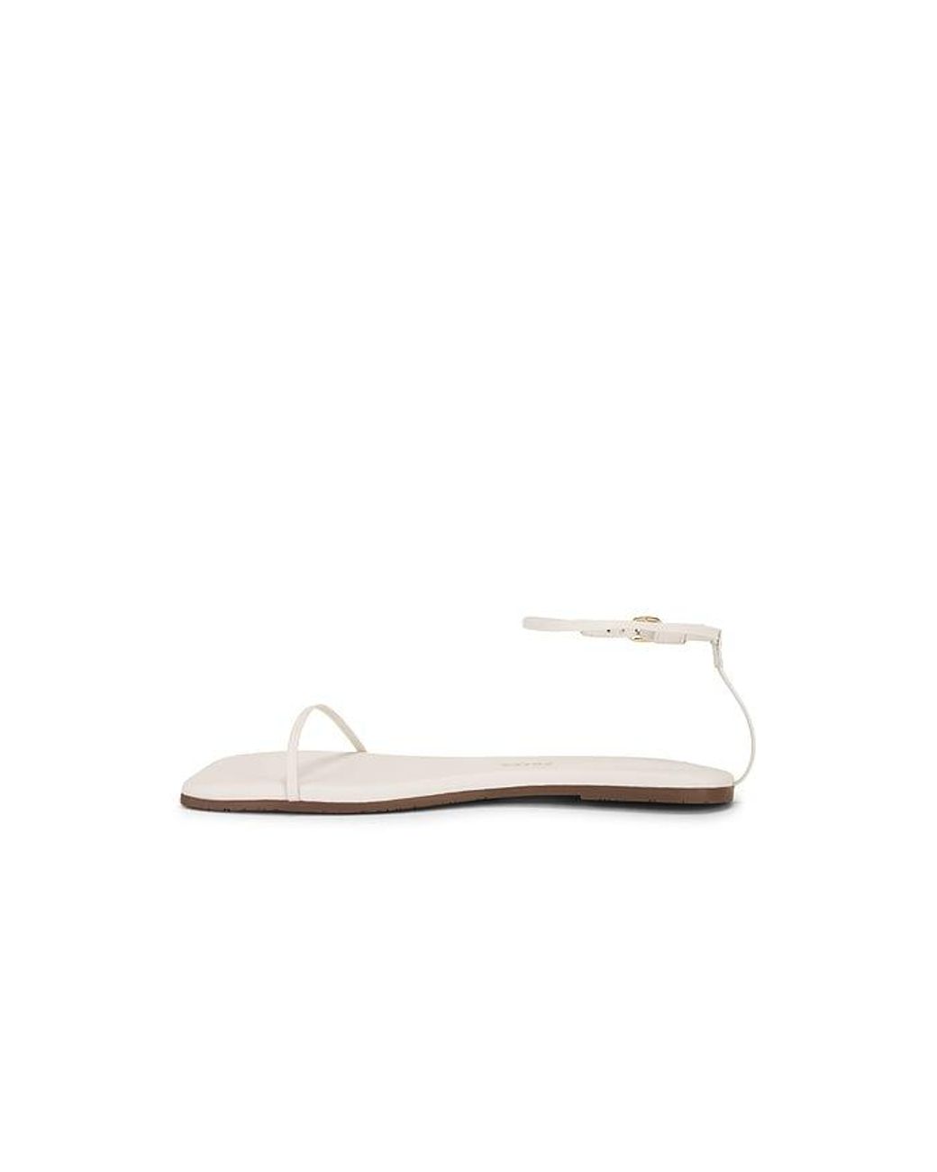 TKEES White Square Toe Twiggy Sandal