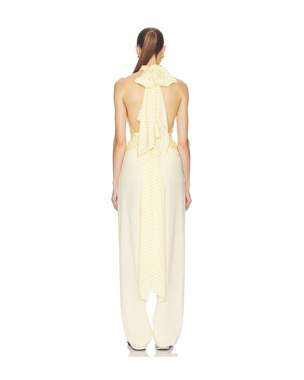 Helsa White Natasha Silk Halter