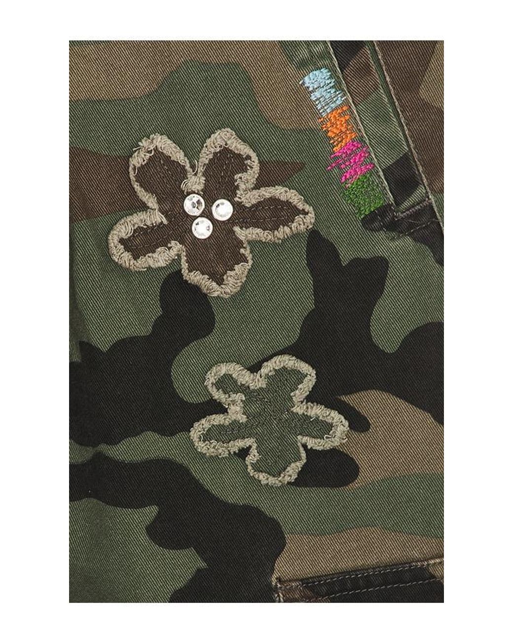 NAHMIAS Green Floral Patch Crystal Short for men