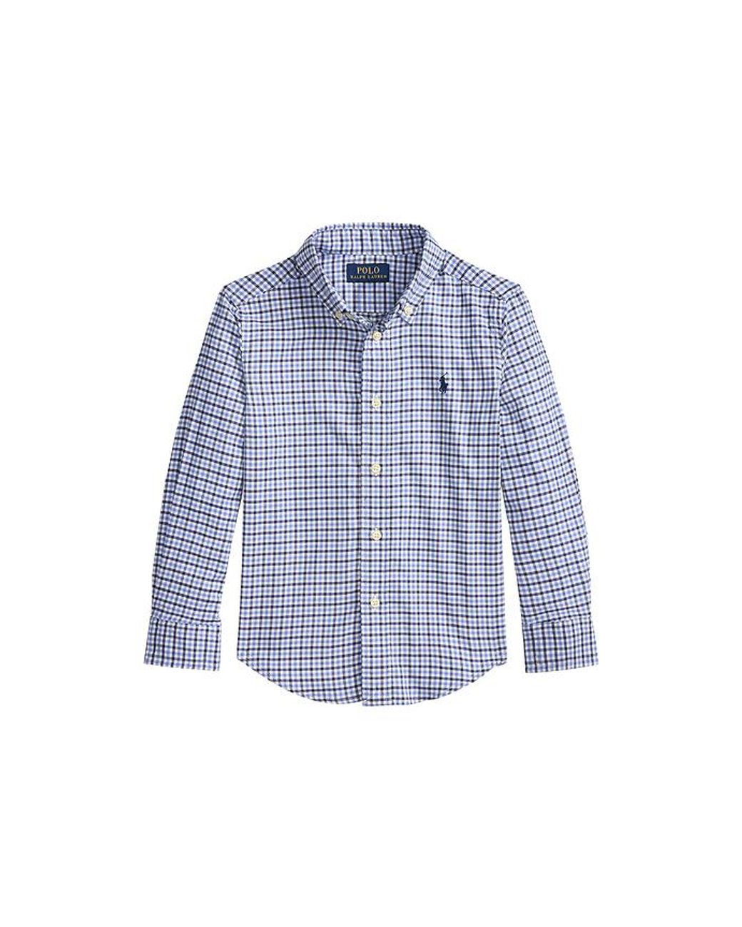 Polo Ralph Lauren Long Sleeve Performance Oxford Sport Shirt in Blue ...