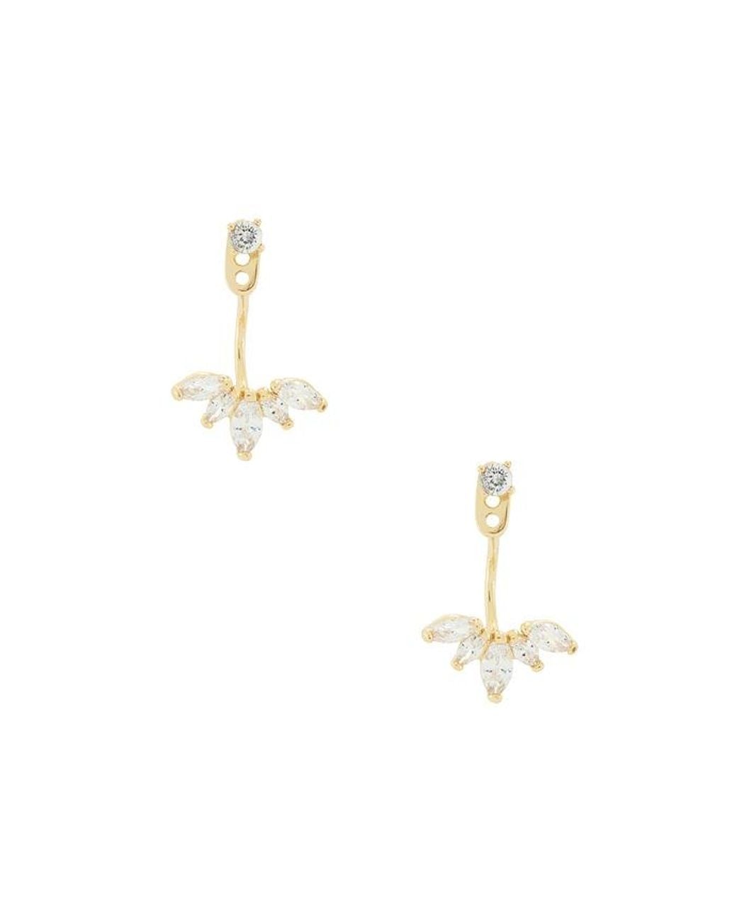 Shashi Multicolor Marquise Pearl Ear Jacket