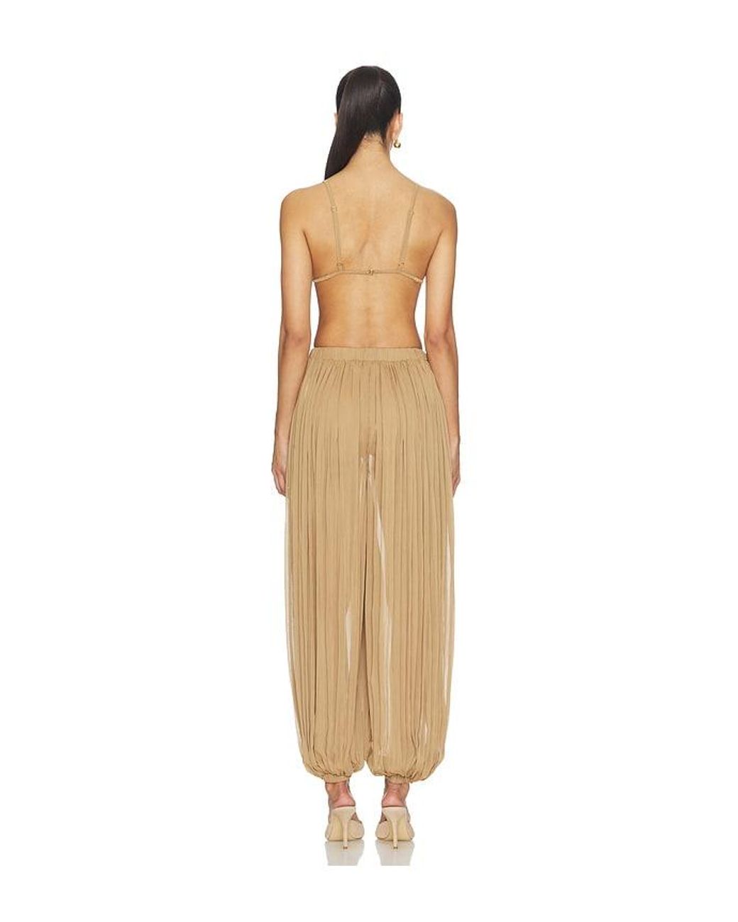 Bronx and Banco White Mosi Chiffon Top & Pant Set