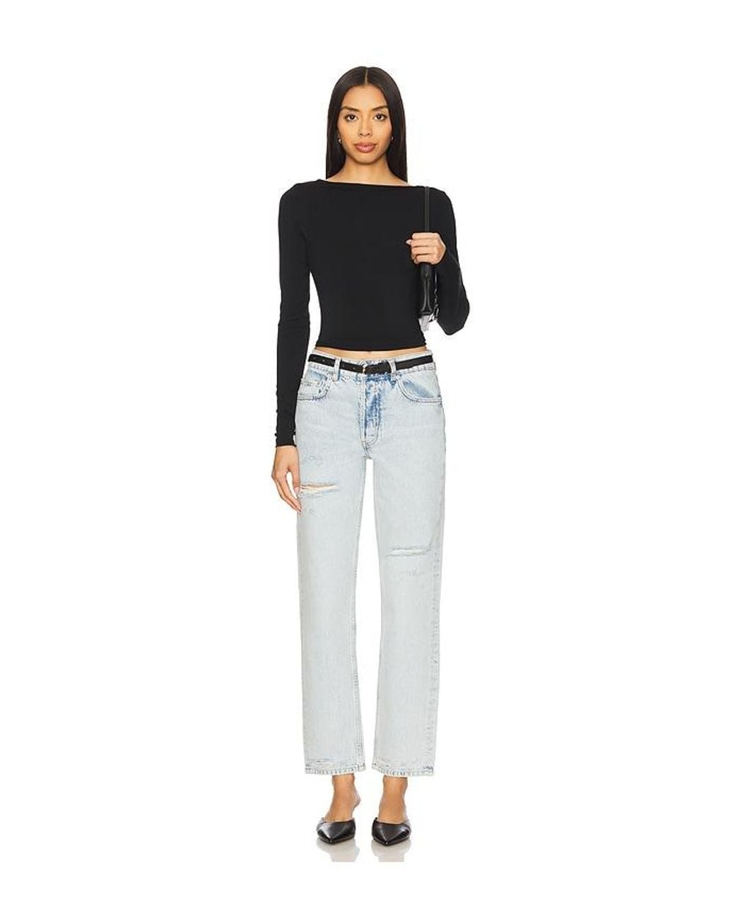 Anine Bing White Kate Jeans