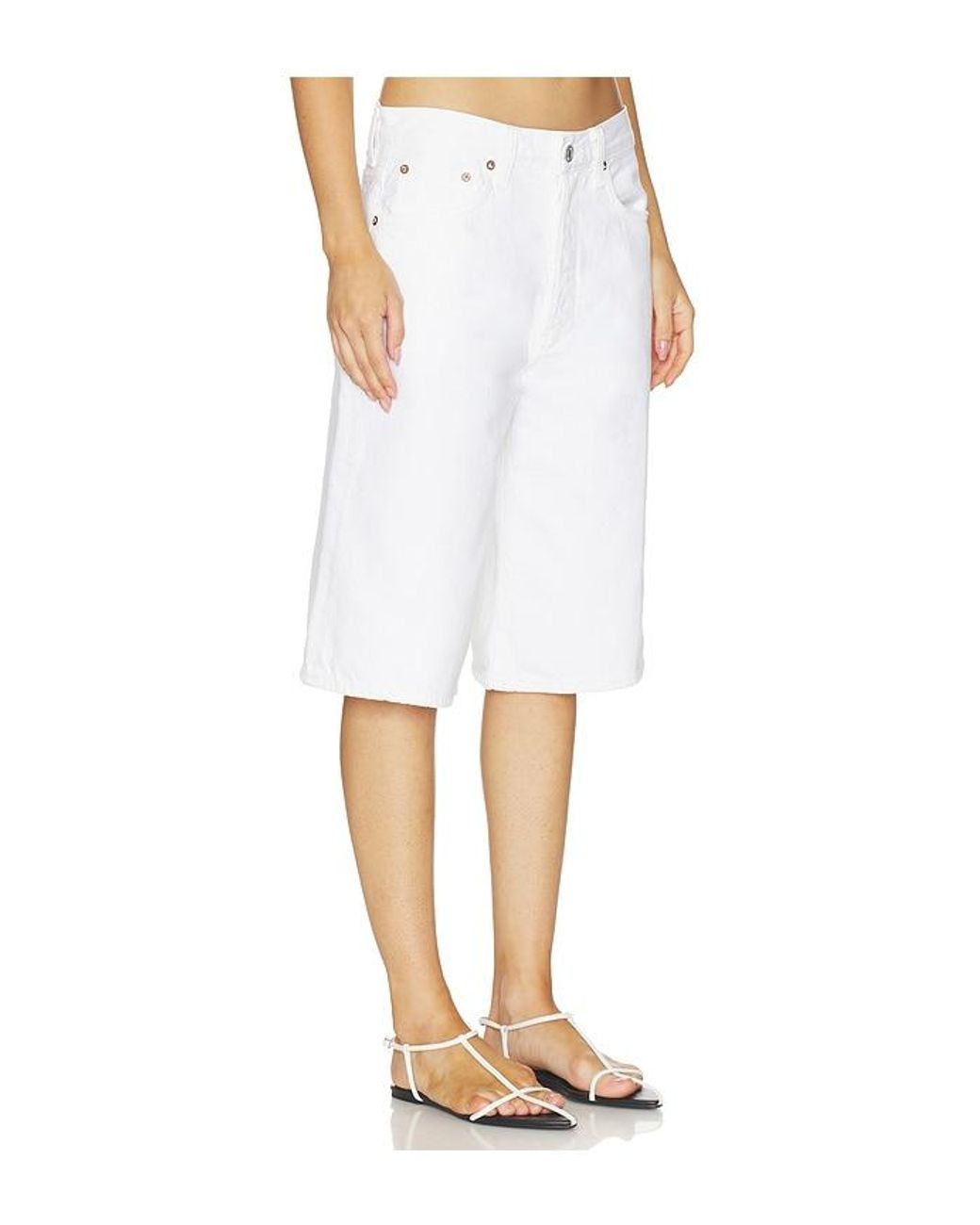 Agolde White Ramona Short