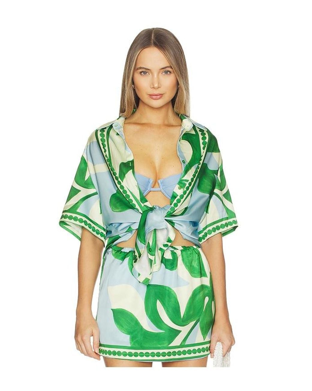 Seven Wonders Green Alara Short Sleeve Shirt