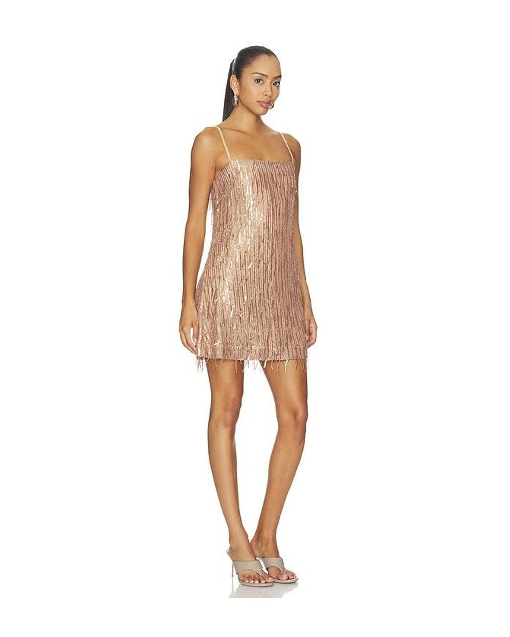 With Harper Lu Natural Shift Mini Dress