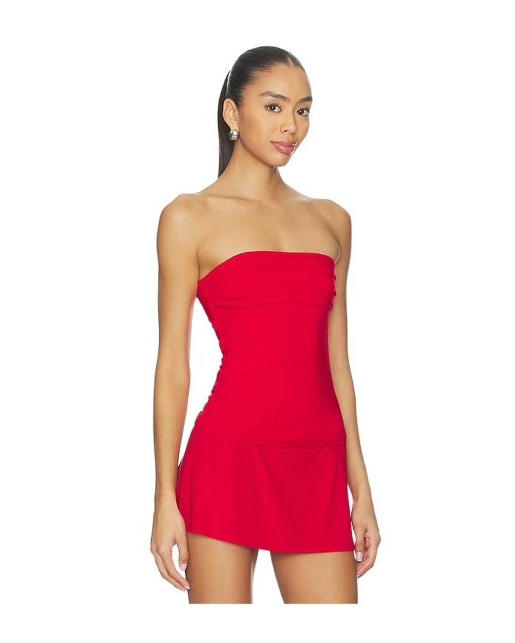 geel Red X Revolve Mila Tube Top