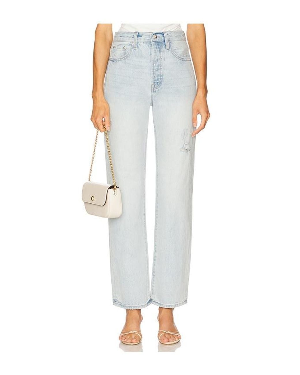 Pistola White Cassie High Rise Crop Straight Jeans