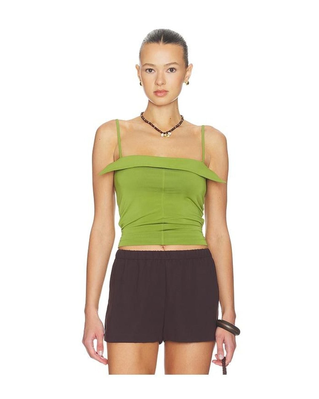 Nanushka Green Marinie Top