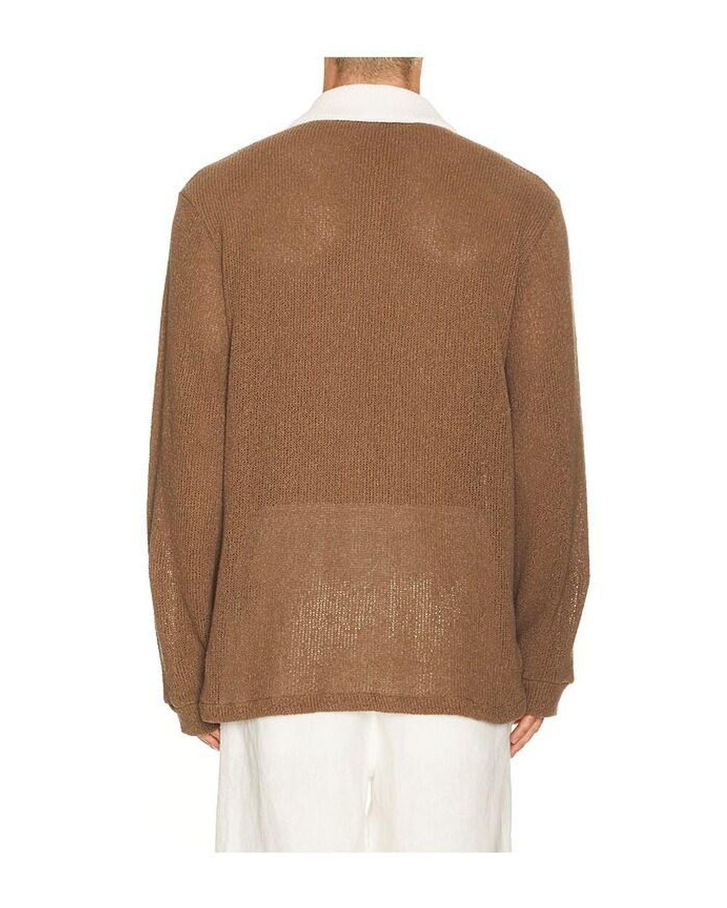 Palmes Brown Knitted Rugby for men