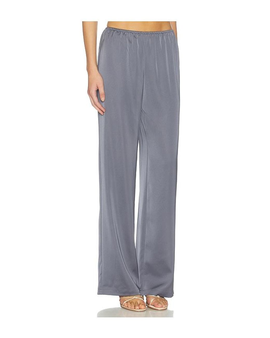 ALL THE WAYS Gray Joelle Satin Pant