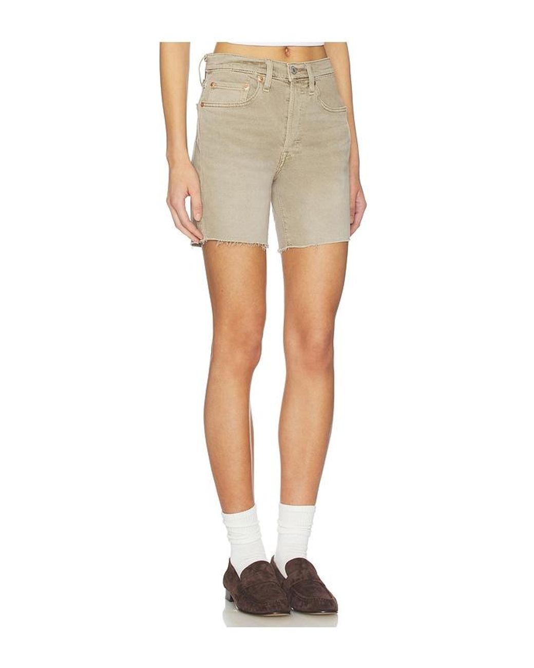 Levi's Natural 501 Mid Thigh Short