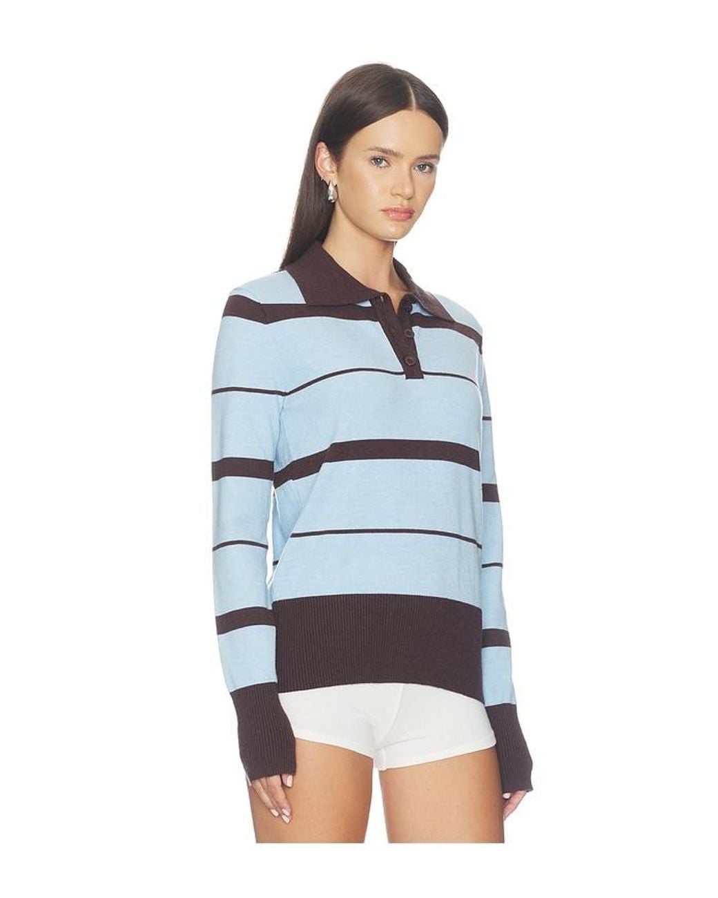 ALL THE WAYS White Judy Polo Top
