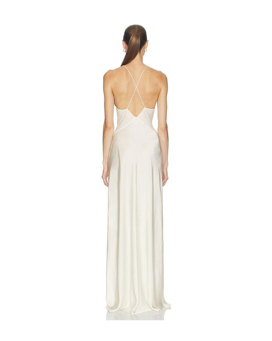 Helsa White Mix Media Slip Dress