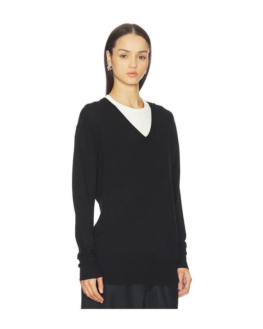 ALL THE WAYS Black Astoria V Neck Sweater
