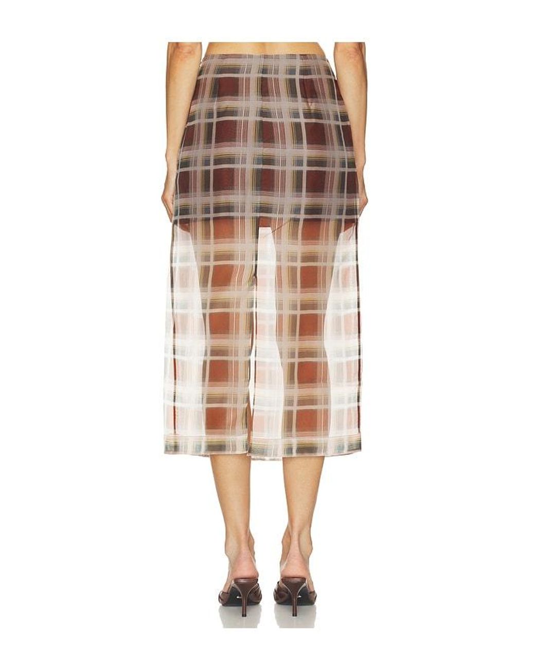 FRAME Multicolor The Plaid Organza Skirt