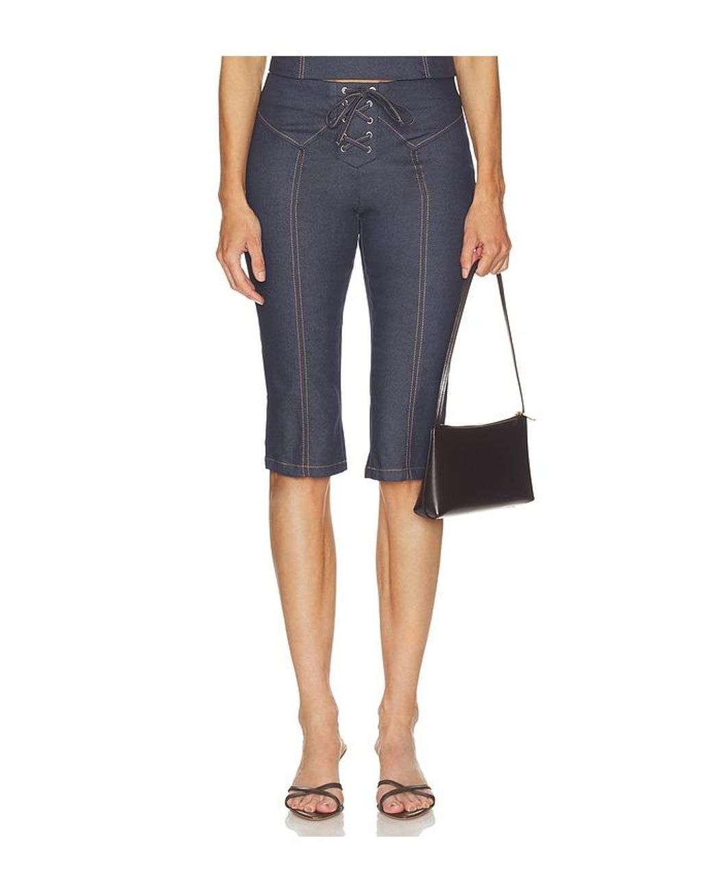 BY.DYLN Blue Tariq Capri Jeans
