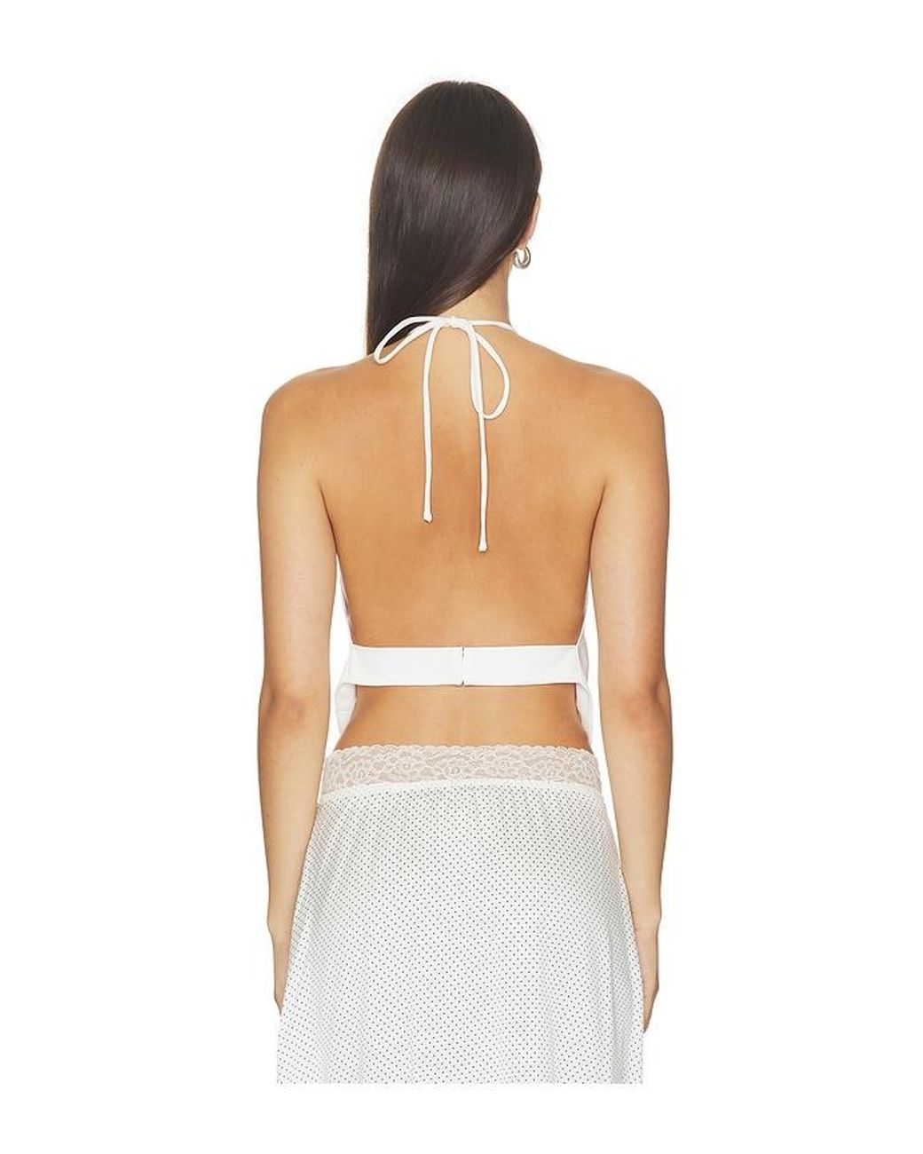 superdown White Paulita Halter Top