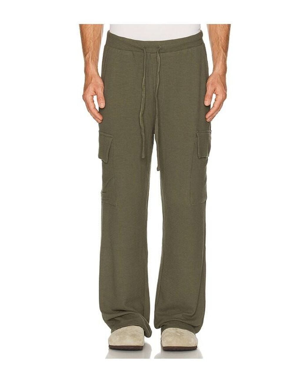 KROST Green Waffle Cargo Pant for men