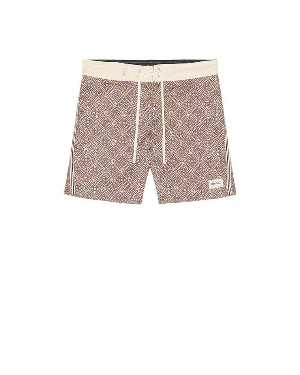 Rhythm Brown Heritage Java Swim Trunk for men