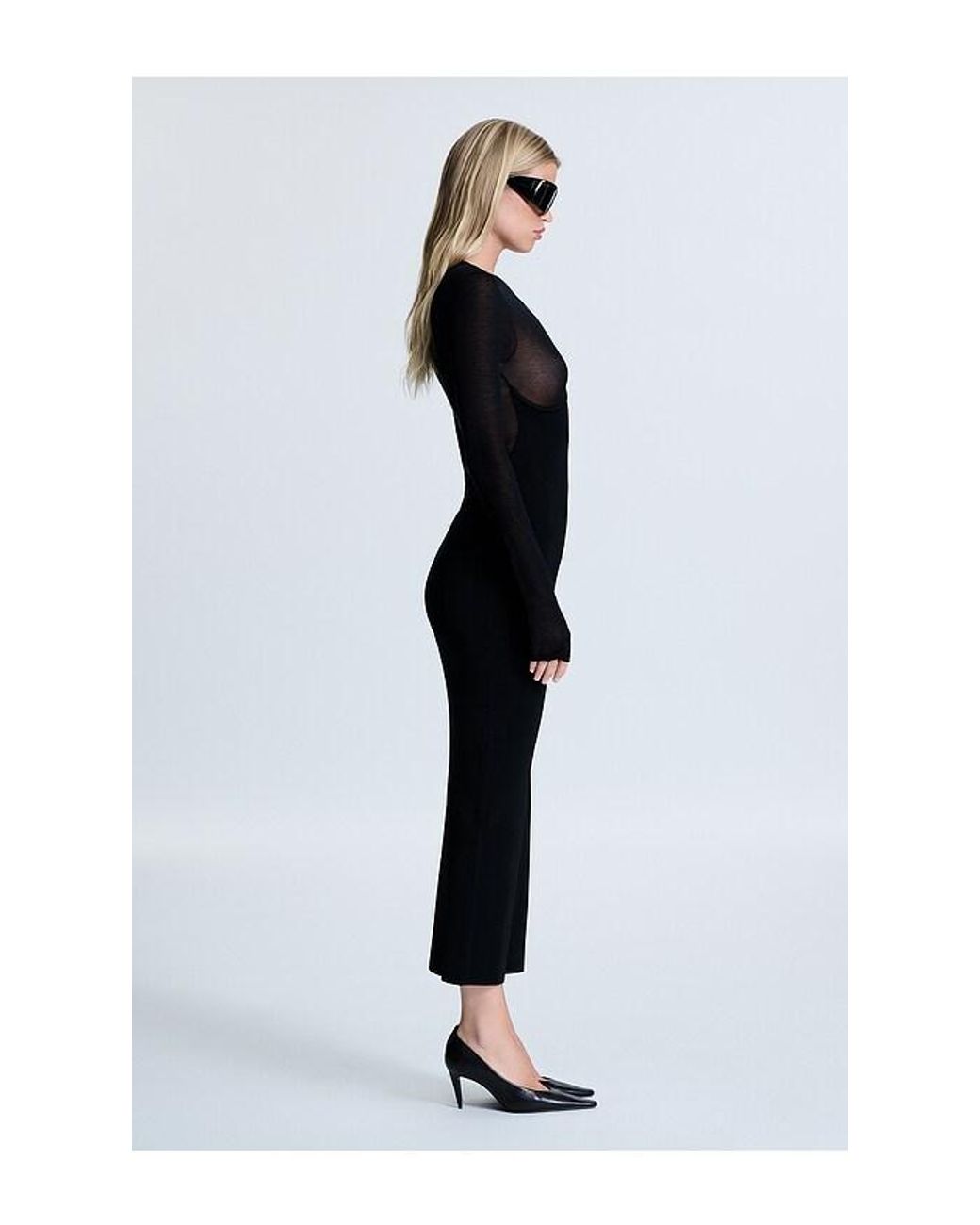 REVOLVE LOS ANGELES Black Aubri Knit Gown