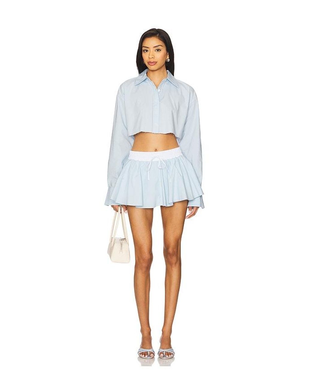Lovers + Friends White Palmer Cropped Top
