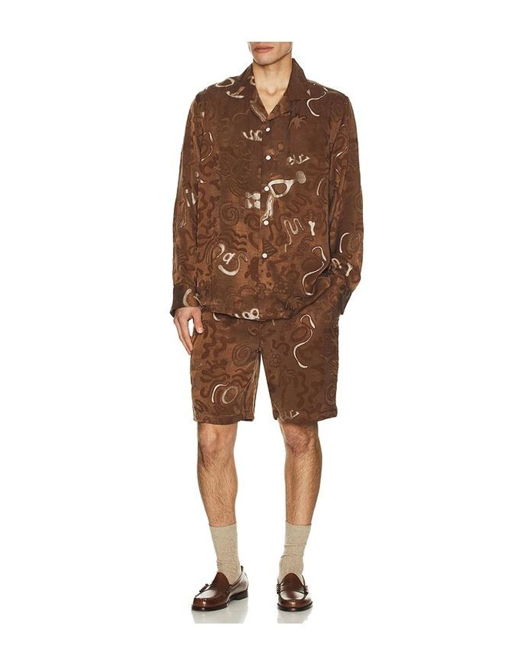 Oas Brown Memento Brillo Shirt for men