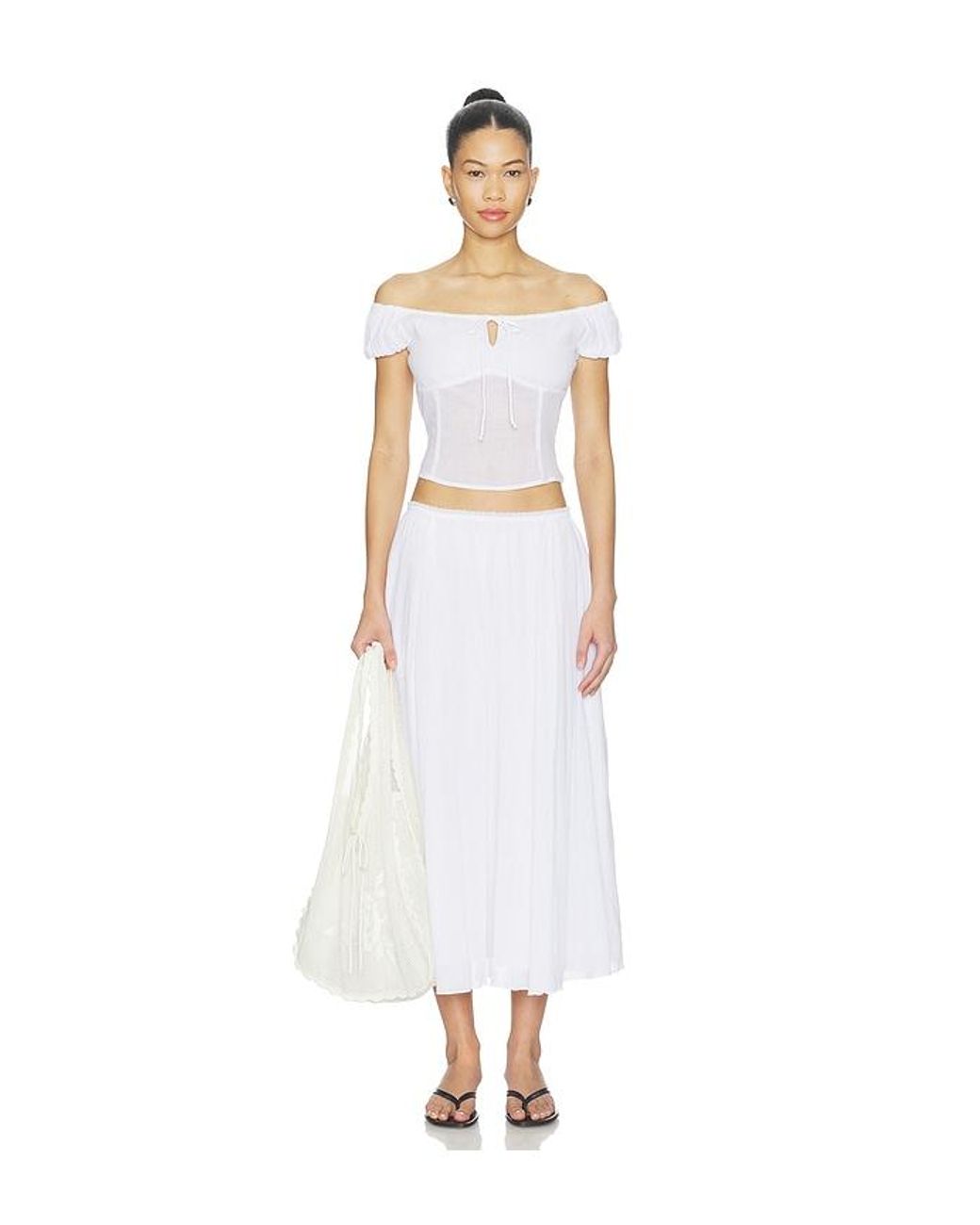 GUIZIO White Anabella Top