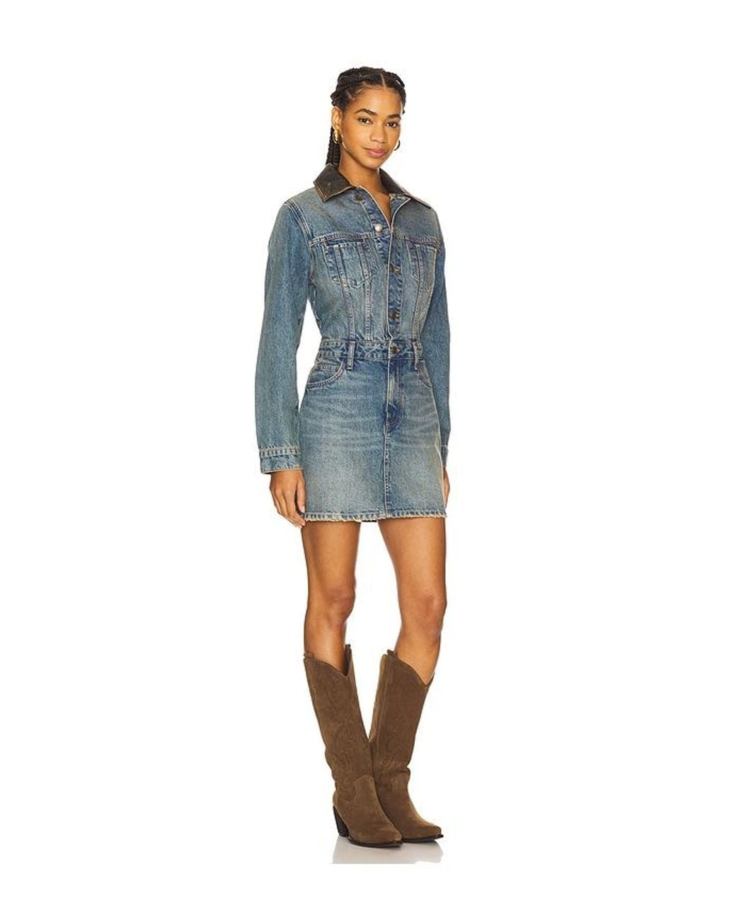 Jonathan Simkhai Blue Maxella Denim Jacket Mini Dress