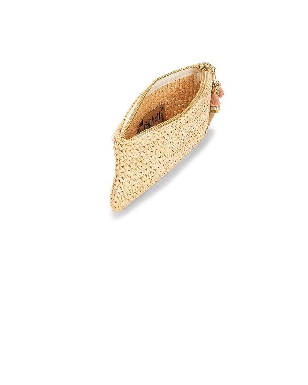 Flora Bella Natural Alegre Crochet Raffia Clutch