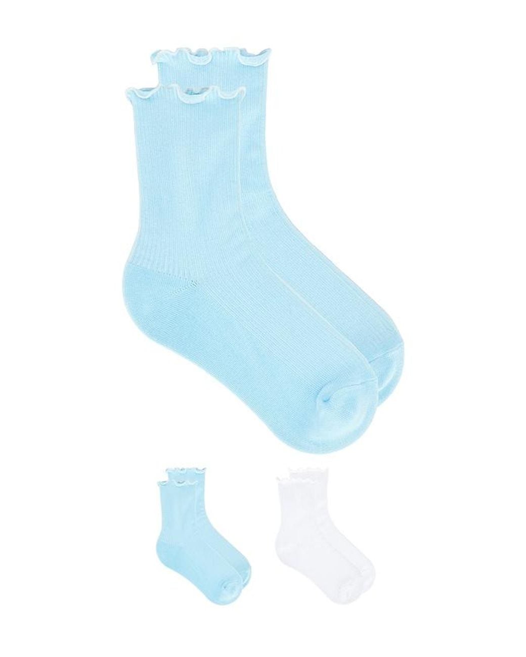 WellBeing + BeingWell Blue Ruffle Sock 2 Pack