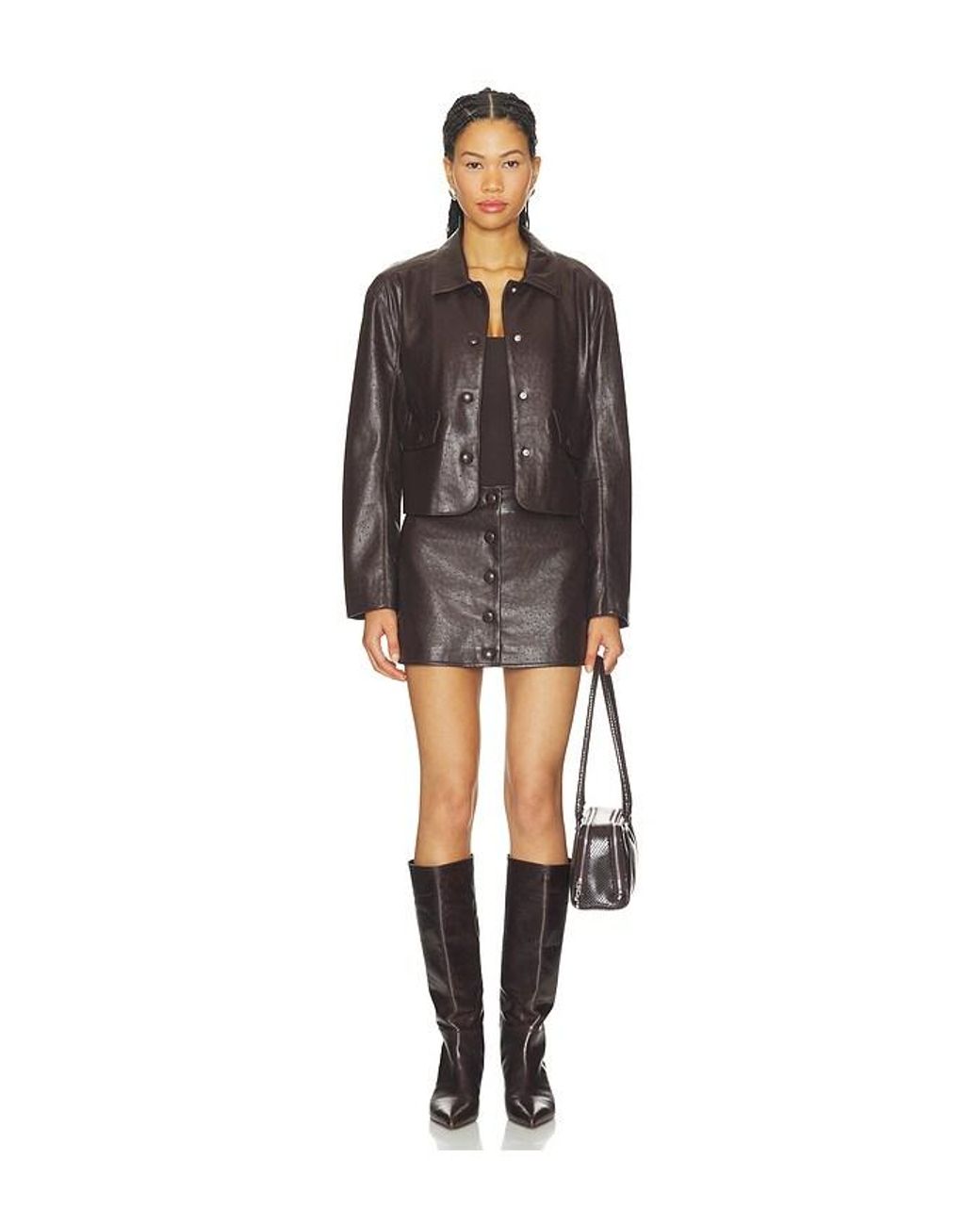 Blank NYC Brown Faux Leather Jacket